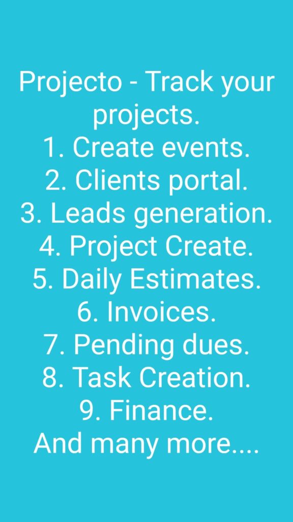 Projecto – Track Your Business 3 Track your Business
